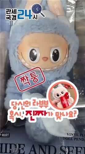 8월 7일 관세청 유튜브에 게시된 라부부 가품 강력 대응 관련 영상 [관세청(@대한민국관세청) 유튜브 캡처. 재판매 및 DB 금지]