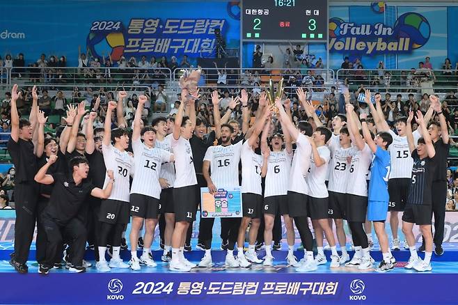 2024 프로배구 컵대회 우승한 현대캐피탈 [한국배구연맹 제공. 재배포 및 DB 금지]