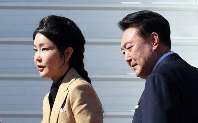 윤석열 전 대통령과 부인 김건희 여사. 뉴시스