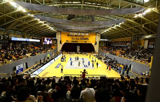 KB손해보험이 지난 시즌 임시 홈구장으로 활용했던 경민대 체육관 전경. 올시즌도 이곳에서 KB손해보험 경기를 볼 것이 유력하다. /사진=한국배구연맹 제공