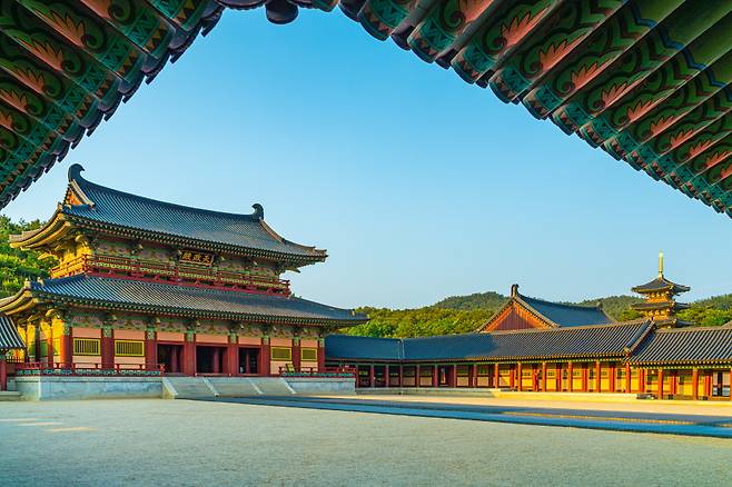 사비궁의 전경, 한적하고 여유롭다