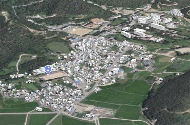 위성 기반 백령도 지도 [인천시 홈페이지 캡처. 재판매 및 DB 금지]