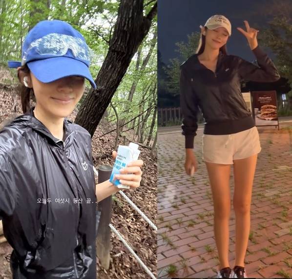 서하얀은 꾸준한 등산으로 체중을 감량하고 유지해오고 있다. [사진=서하얀 SNS]