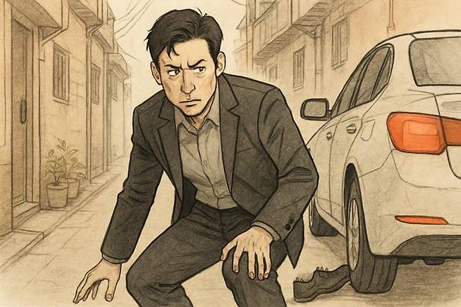 후진하는 자동차에 발을 들이밀어 사고를 내 보험금을 타낸 혐의로 재판에 넘겨진 30대에게 보험금의 2배가 넘는 벌금형이 선고됐다. ⓒ데일리안 AI 이미지 삽화