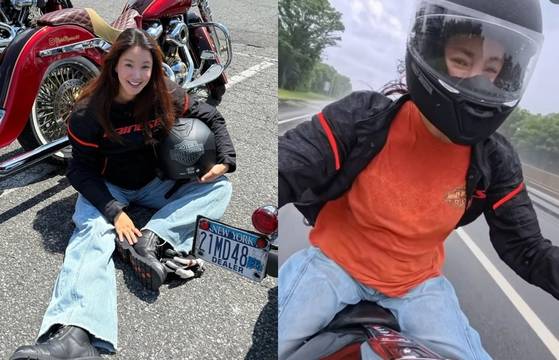 이시영이 지난 1일 장거리 오토바이 투어에 도전한 근황을 공개했다. 사진 인스타그램 캡처