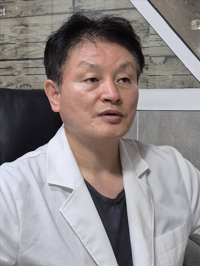 연합뉴스와 인터뷰 중인 유진수 대표 [윤근영 기자 촬영]