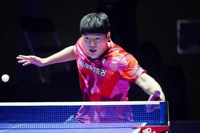 프로탁구리그 남자단식 8강전을 벌이는 박규현 [촬영 이동칠]