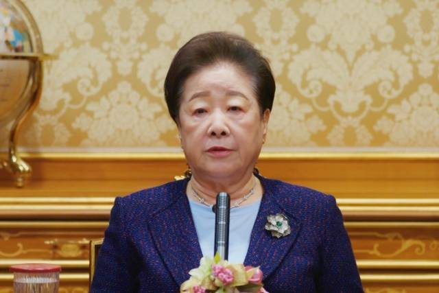 한학자 통일교(세계평화통일가정연합) 총재가 31일 '참어머님 특별 메시지'라는 제목의 영상 메시지를 통해 입장을 밝혔다. /통일교