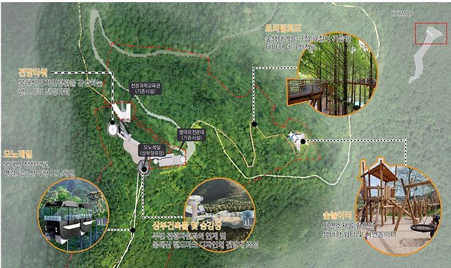 강원 영월군에 조성되는 봉래산 랜드마크 관련 이미지. 국토교통부 제공