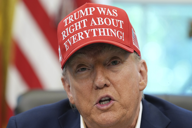 도널드 트럼프 미국 대통령. [AP=연합뉴스]