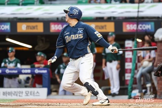 이우성은 30일 인천 SSG전에서 맹타를 휘둘렀다. 사진=NC 제공