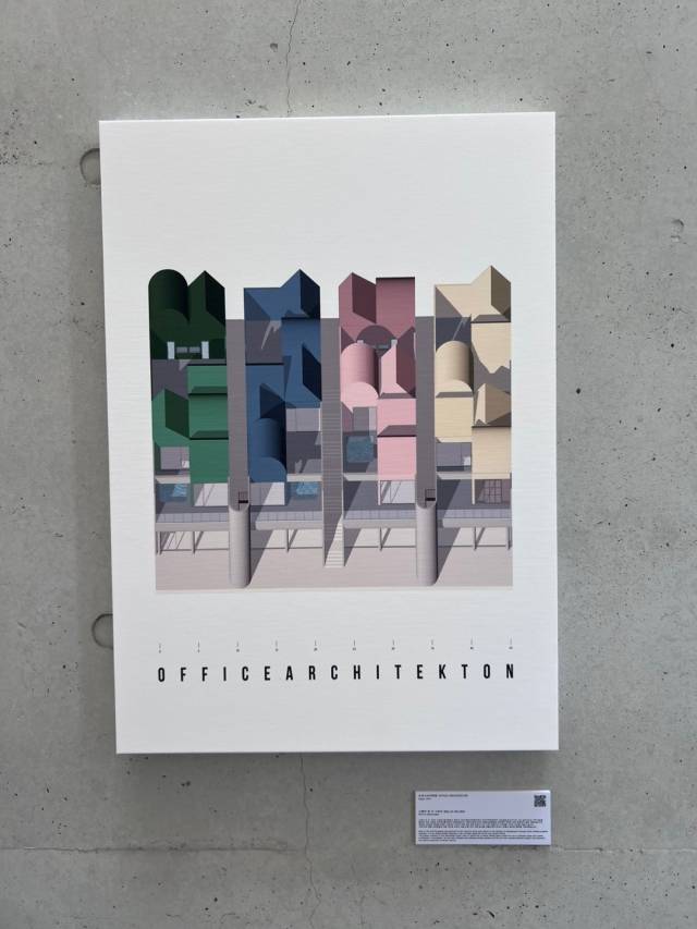 울산 울주군 ‘그릿비 서생점'에서 열고 있는 ‘건축가의 그래픽’ 전시에 출품된 다양한 작품들. BAM 제공