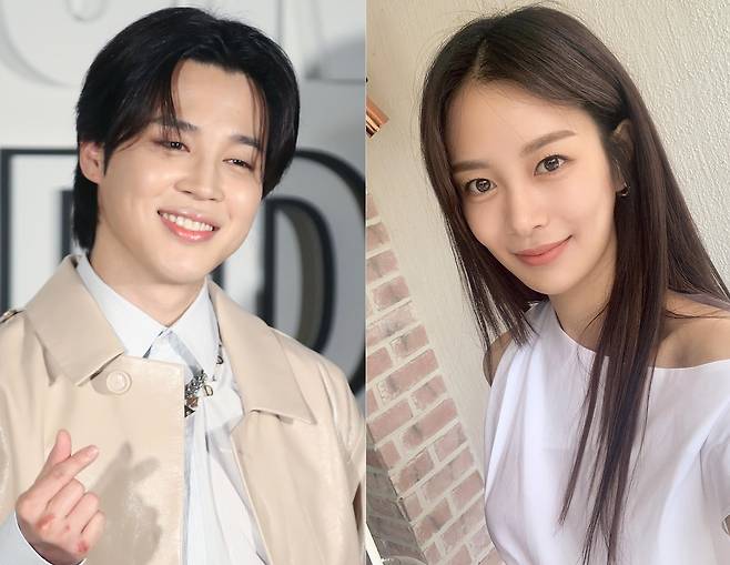 방탄소년단(BTS) 멤버 지민과 배우 송다은. /뉴스1, 인스타그램