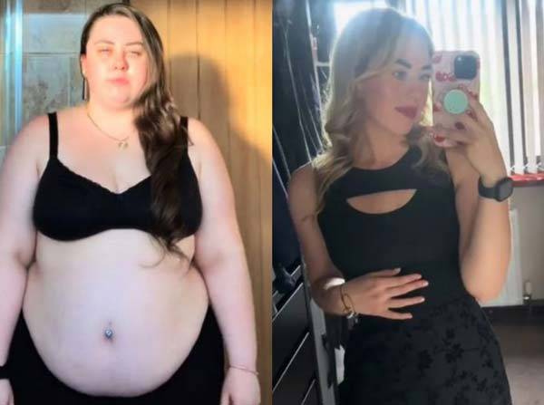 영국의 한 20대 여성이 다이어트약이나 주사 없이 57kg 감량에 성공한 비법을 공개해 화제다./사진=더 선