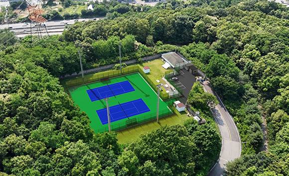 성남시 분당구 구미동 분당3배수지 테니스장 전경. [사진=성남시]