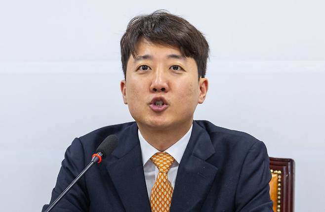 개혁신당 이준석 대표가 4일 국회에서 열린 최고위원회의에서 발언하고 있다. / 사진=연합뉴스