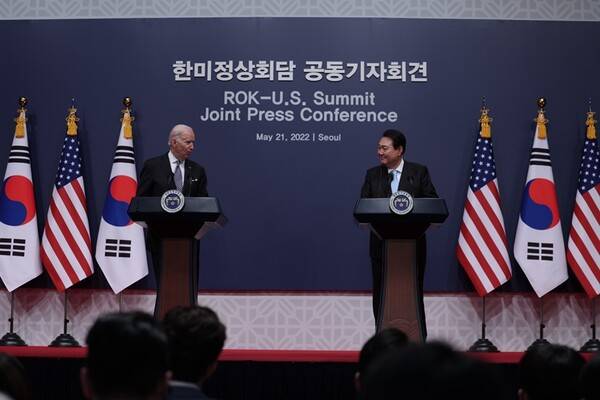 ▲ 지난 2022년 5월21일 서울 용산 대통령실에서 열린 한미 정상 공동기자회견 모습. 사진=대통령실