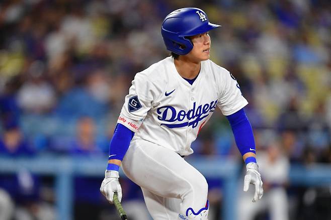 메이저리그(ML) 복귀를 앞둔 LA다저스 김혜성이 마이너리그에서 뜨거운 타격감을 뽐냈다. 사진은 다저스에서 활약 중인 김혜성의 모습. /사진=로이터