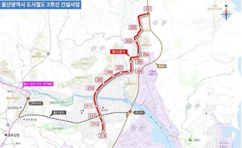 울산 도시철도 2호선 조감도 [울산시 제공. 재판매 및 DB 금지]