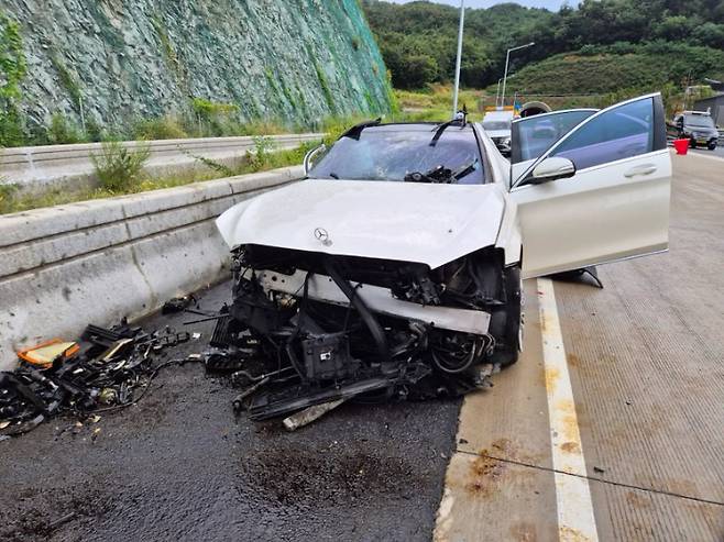 사고 차량. 충남 예산소방서 제공