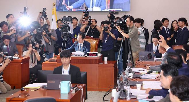 지난해 7월 국회 윤석열 대통령 탄핵청원 청문회 뜬금없이 삼부 논란이 불거졌다.[사진｜뉴시스]