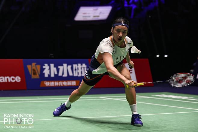 안세영은 지난달 30일 프랑스 파리의 아디다스 아레나에서 열린 세계배드민턴연맹(BWF) 2025 세계개인배드민턴선수권 여자단식 4강전에서 중국의 천위페이에게 게임스코어 0-2(15-21 17-21)로 패하면서 결승 진출에 실패했다. 대한배드민턴협회 제공