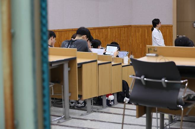 부산대 의대생 복귀 첫날 [촬영 박성제]