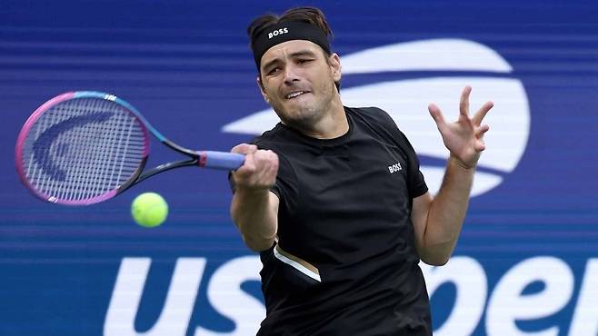 테일러 프리츠의 강력한 포핸드 스트로크. 사진/ATP 투어