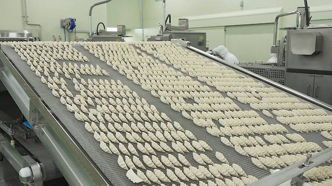 2일 가동을 시작한 CJ제일제당의 일본 치바 만두공장에서 비비고 만두가 생산되고 있다. /CJ제일제당