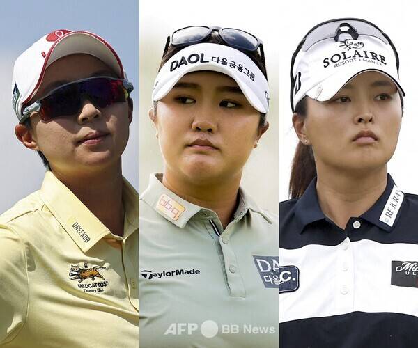 미국여자프로골프(LPGA) 투어에서 뛰는 김효주, 유해란, 고진영 프로. 사진제공=ⓒAFPBBNews = News1 (사진을 무단으로 사용하지 마십시오.)