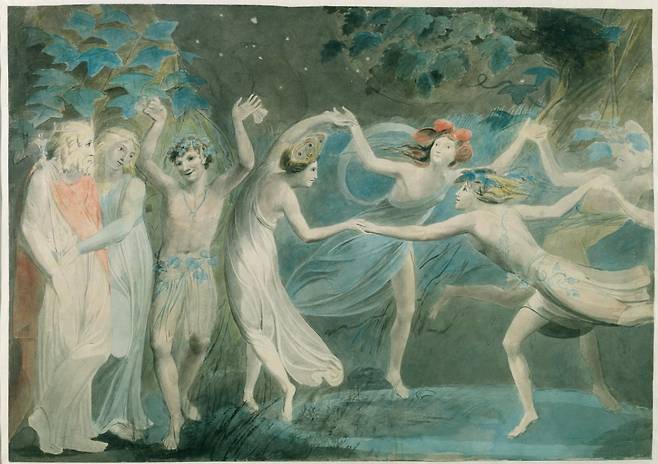 Oberon, Titania and Puck with Fairies Dancing. William Blake / © Tate, London 2009