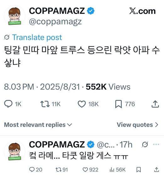 인도네시아 한 누리꾼이 지난달 31일 엑스에 올린 한글 게시글. 엑스 캡처