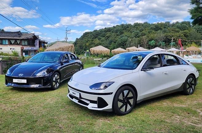 2022년 유럽 엔캡에서 최고등급을 받은 현대차 아이오닉6 [사진촬영=최기성 매경 디지털뉴스룸 기자]