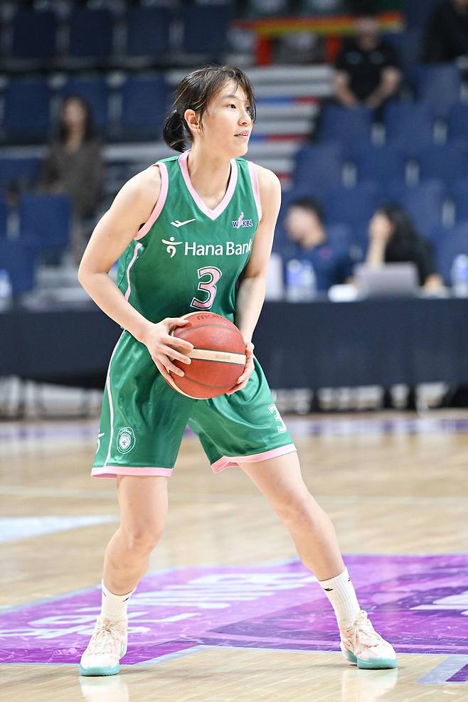 [서울=뉴시스] 여자프로농구 부천 하나은행의 정현. (사진=WKBL 제공) *재판매 및 DB 금지