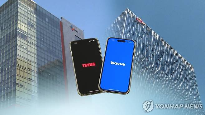 넷플릭스 넘어서나…국내 OTT 티빙·웨이브, 합병 추진(CG) [연합뉴스TV 제공]