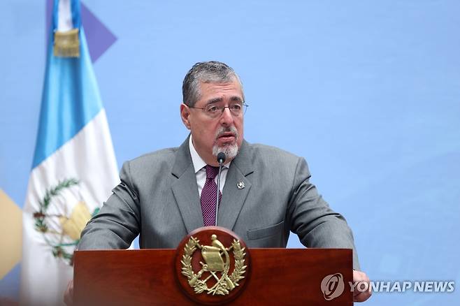 과테말라 대통령 [EPA 연합뉴스. 재판매 및 DB 금지]