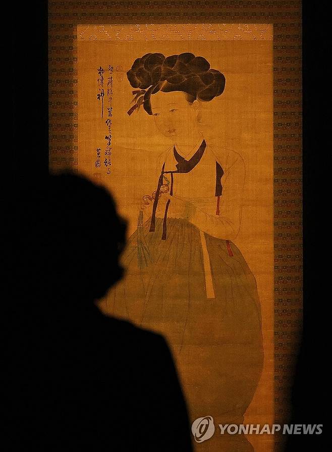 대구간송미술관서 보는 미인도 [연합뉴스 자료사진]