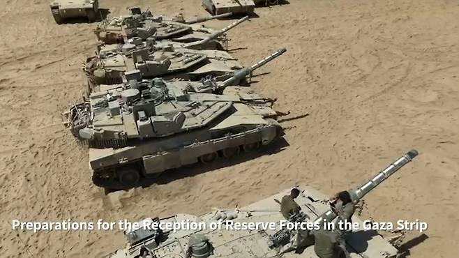 예비군 소집 준비 중인 이스라엘군 [이스라엘군 제공. 재판매 및 DB 금지]