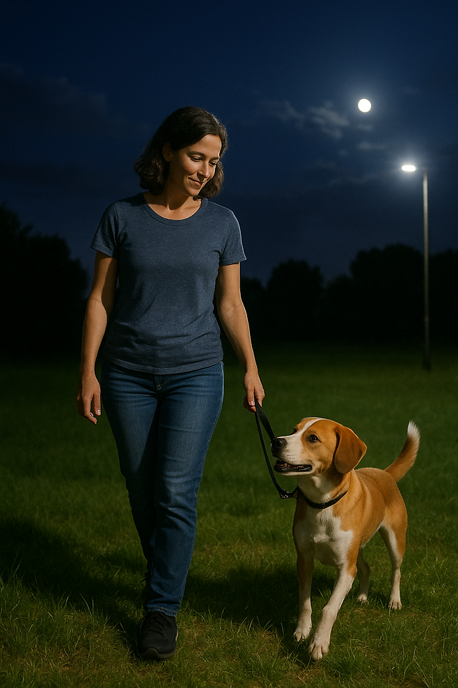 강아지 산책 후에는 발씻기를 통해 화상의심 여부 등을 확인이 반드시 필요하다. (AI 생성 이미지)