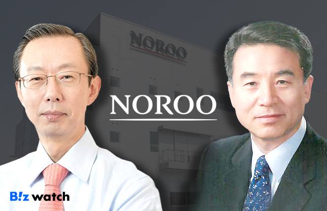 한영재 노루그룹 회장(왼쪽). 경기고, 연세대 경영학과 동기 김용기 부회장.