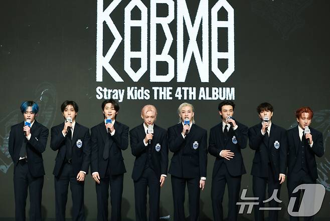 스트레이 키즈(Stray Kids) 리노(왼쪽부터)와 한, 아이엔, 필릭스, 방찬, 현진, 승민, 창빈  2025.8.22/뉴스1 ⓒ News1 권현진 기자