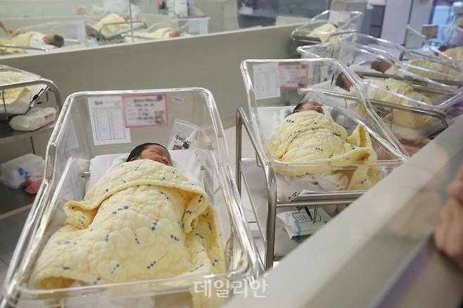 서울 동대문구 린 여성병원에서 의료진이 신생아들을 보살피고 있다.ⓒ연합뉴스