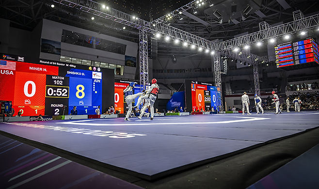 ‘무주 태권도원 2025 세계태권도 그랑프리 챌린지’가 열린 T1경기장. 사진=태권도진흥재단