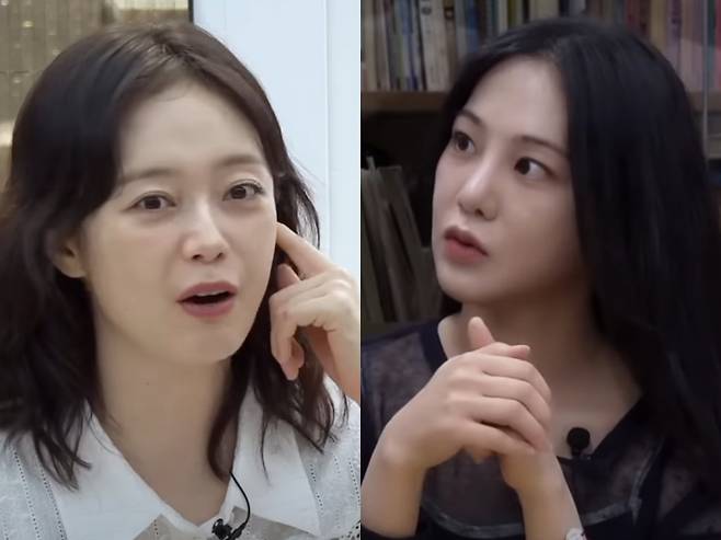 배우 전소민과 배우 한지은. 유튜브 채널 '지편한 세상' 캡처.