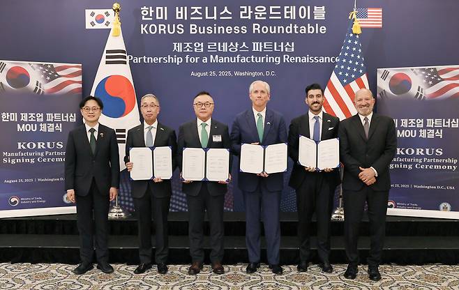 8월25일 미국 워싱턴 DC에서 소형모듈원자로(SMR) 프로젝트 협력을 위한 업무협약이 체결됐다. ⓒ한국수력원자력 제공