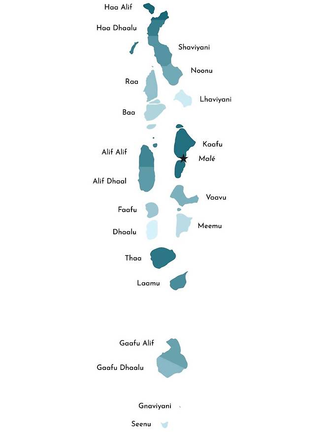 작은 산호섬들이 모여 26개의 환초로 이루어진 몰디브. 사진제공|팜투어