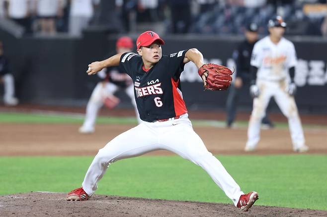 ▲ 악몽의 1군 데뷔전을 가진 이성원 ⓒKIA타이거즈