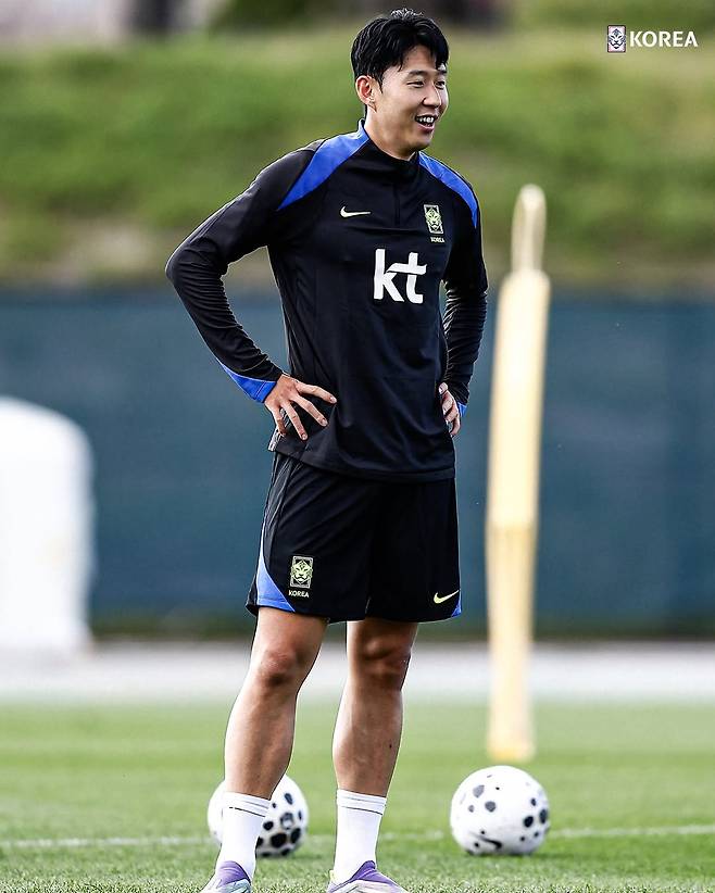 미국에서 진행 중인 축구대표팀 훈련에 합류한 손흥민. /사진=대한축구협회 SNS 캡처