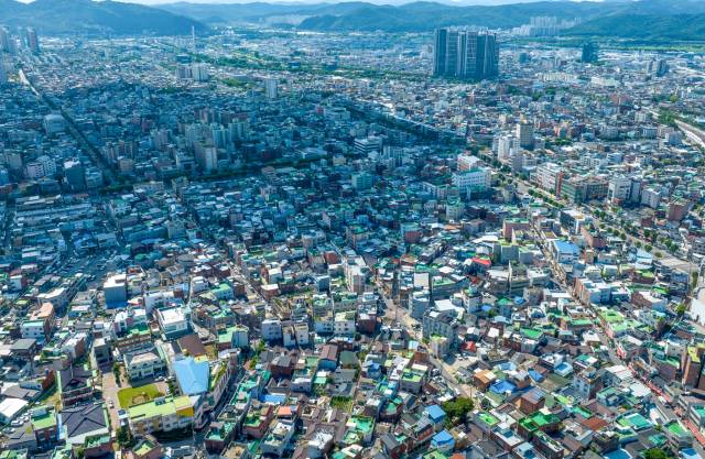 대구 도심 상공에서 바라본 주택가. 매일신문 DB