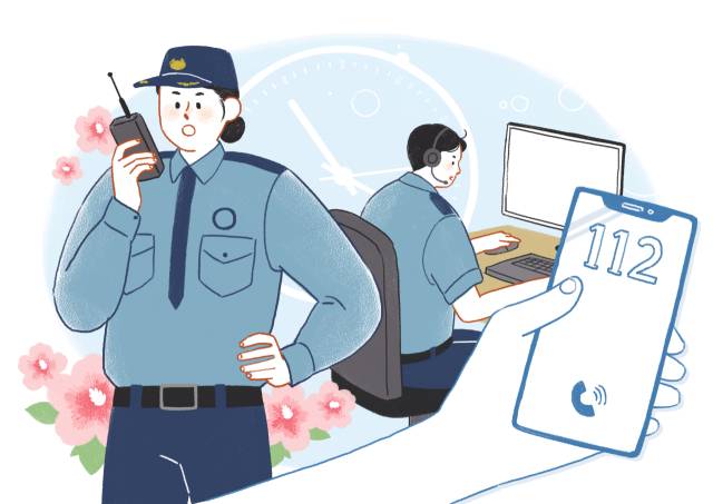 112신고 처리하는 경찰관 이미지. 이미지투데이 제공